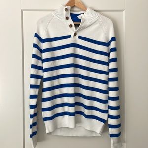 Brooks Brothers - Supima® Cotton Mariner Stripe Polo Sweater - Size L